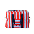 Load image into Gallery viewer, Red Blue Stripe Overnight Bag