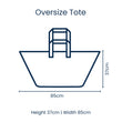 Load image into Gallery viewer, Red Blue Stripe Oversized Tote