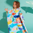 Load image into Gallery viewer, Kids Hooded Towel Rainbow Reef