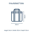 Load image into Gallery viewer, Red Blue Stripe Medium Insulated Tote