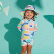 Load image into Gallery viewer, Swim Bucket Hat Rainbow Reef