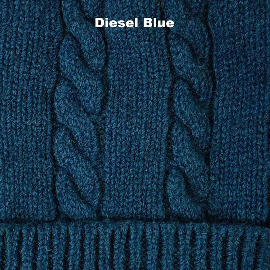 WINTER BEANIES | CABLE - Diesel Blue