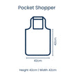 Load image into Gallery viewer, Red Blue Stripe Pocket Shopper
