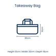 Load image into Gallery viewer, Red Blue Stripe Takeaway Bag