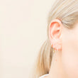 Load image into Gallery viewer, Gold CZ Sparkling Hoops