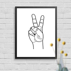 Peace hand print