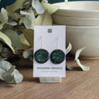 Load image into Gallery viewer, Peacock Green Handmade Ceramic Drop Earrings
