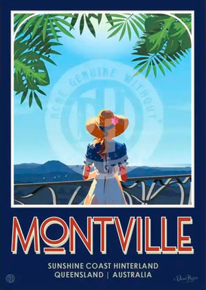 Montville Rose - Retro Poster