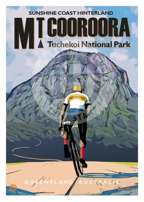Mt Cooroora - Retro Poster