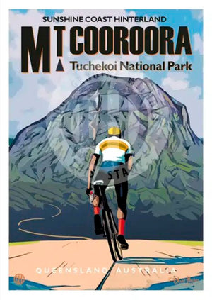 Mt Cooroora - Retro Poster