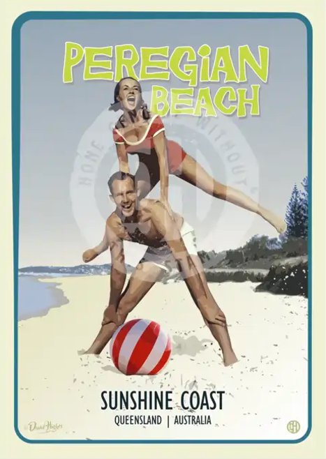 Peregian Beach - Retro Poster