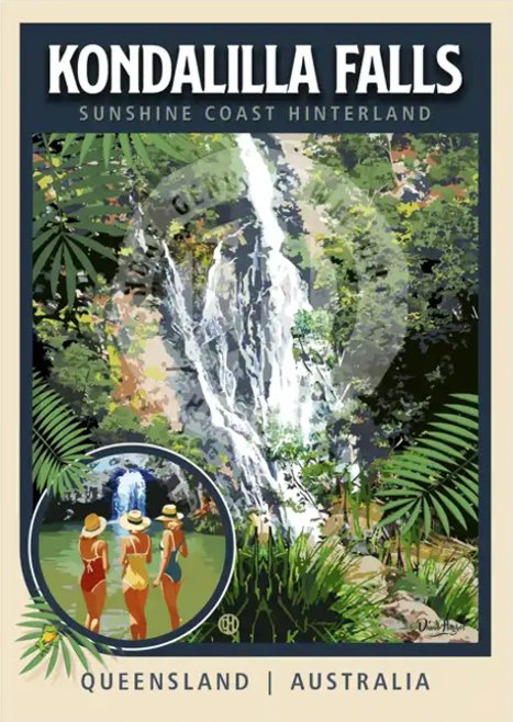 Kondallila Falls - Retro Poster