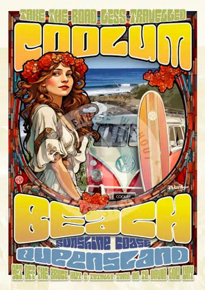 Coolum Beach - Retro Poster