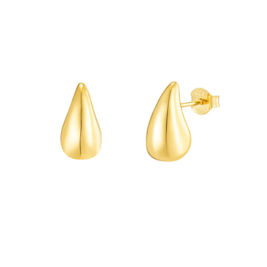 SMALL GOLD WATER DROP STUDS