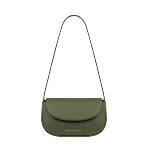 Women's Leather Handbag 'One of these days' - Khaki