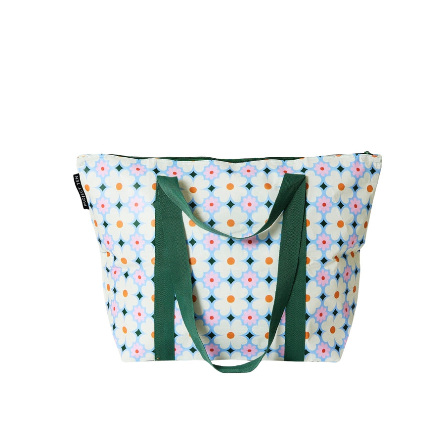 Daisy Stripe Medium Tote