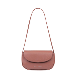 Women's Leather Handbag 'One of these days' - Dusty Rose