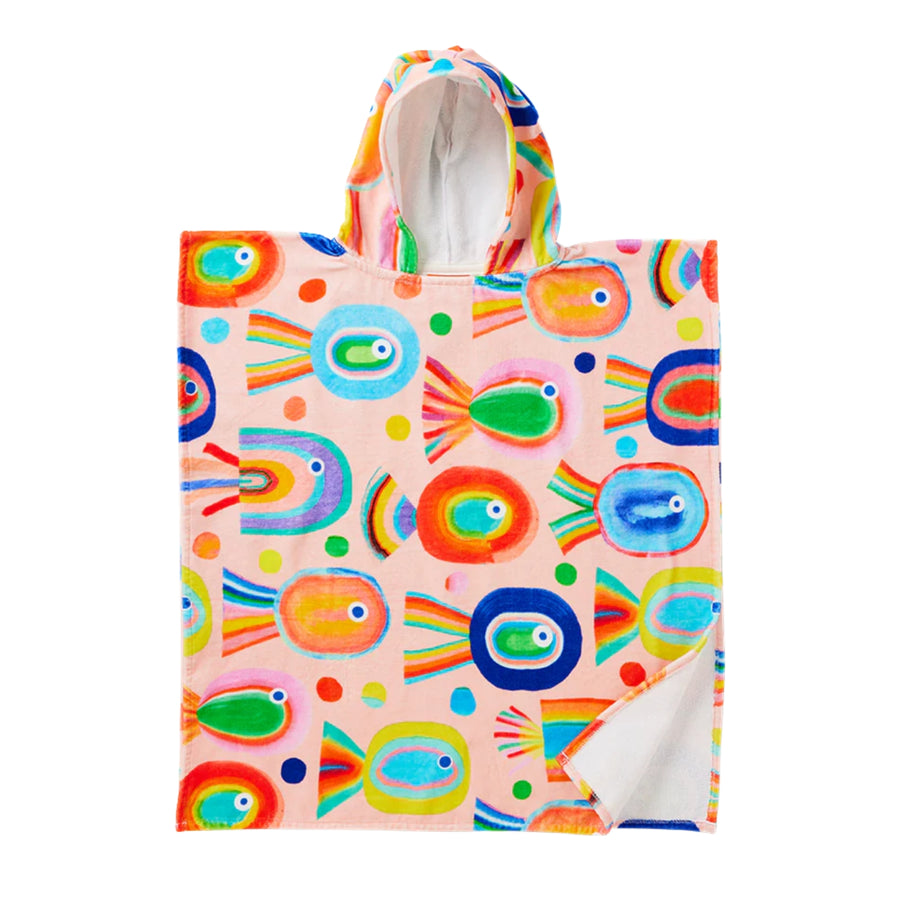 Kids Hooded Towel Fancy Fins