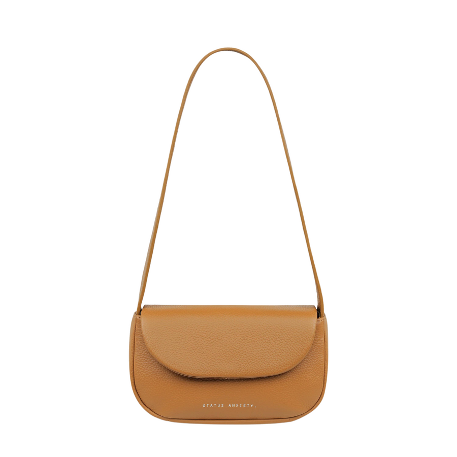 Women's Leather Handbag 'One of these days' - Tan