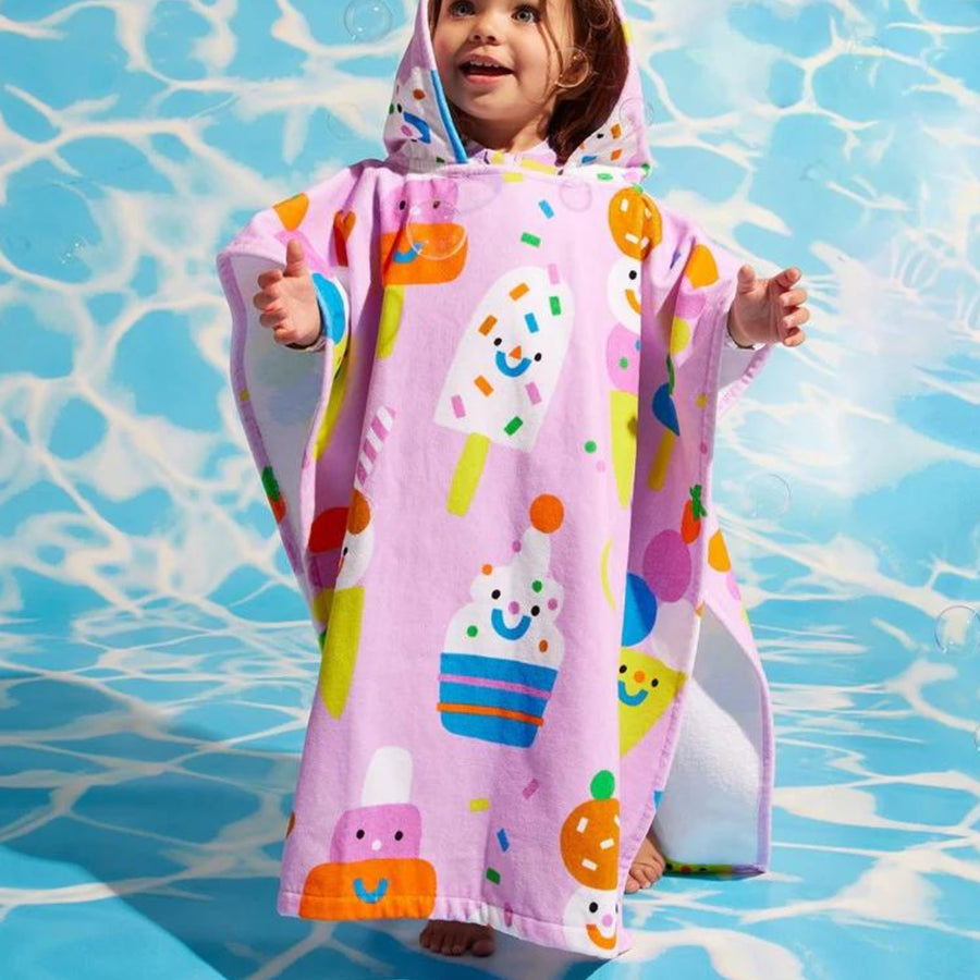 Kids Hooded Towel Sundae Fun Day