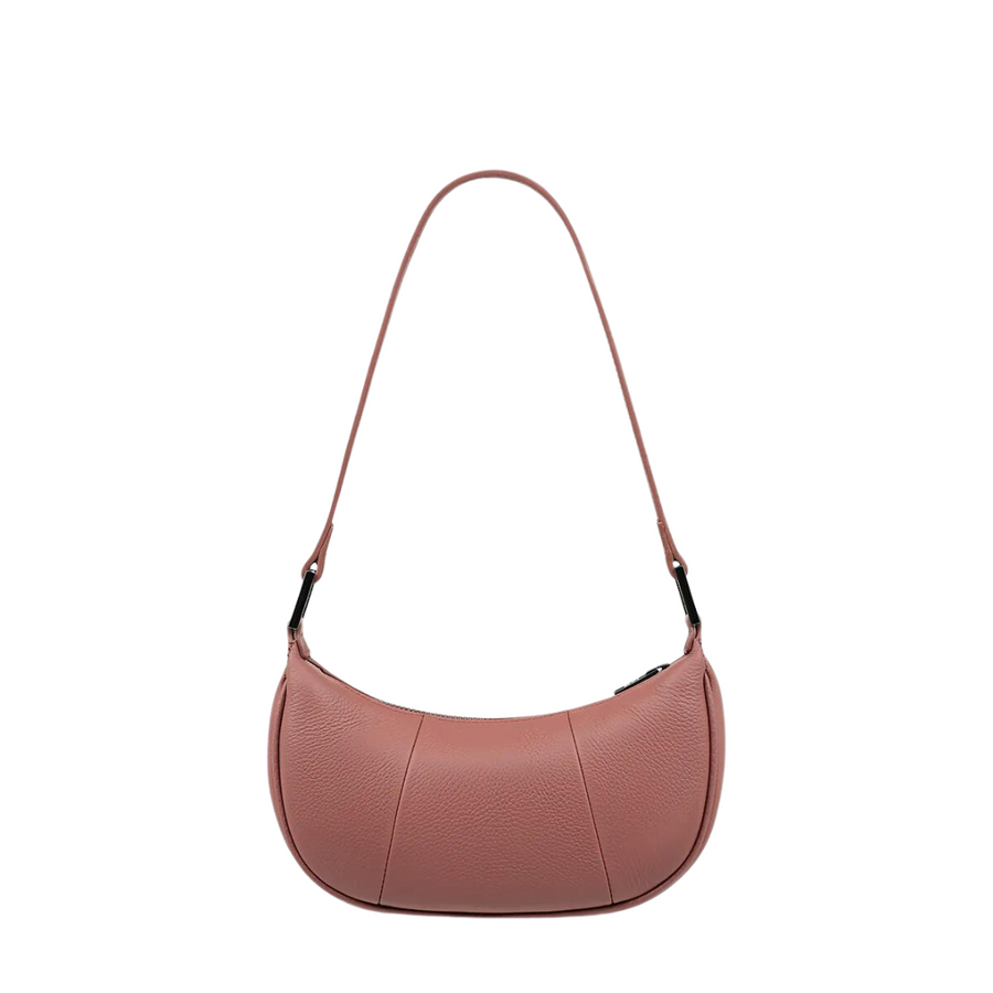 Women's Leather Solus Handbag - Dusty Rose