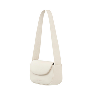 Women's Leather Handbag 'One of these days' - Chalk