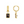 Load image into Gallery viewer, GOLD CHOCOLATE BEZEL RECTANGLE HOOPS EARRINGS

