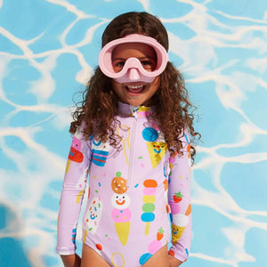 Long Sleeve Zip Bather Sundae Fun Day