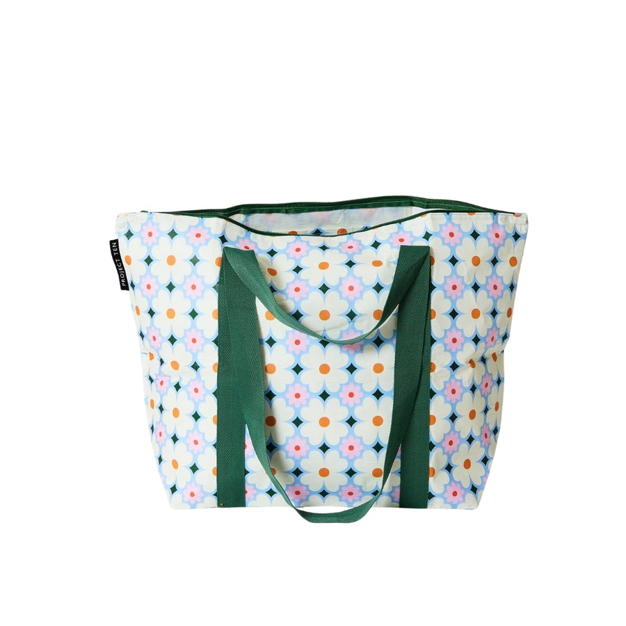 Daisy Stripe Medium Tote
