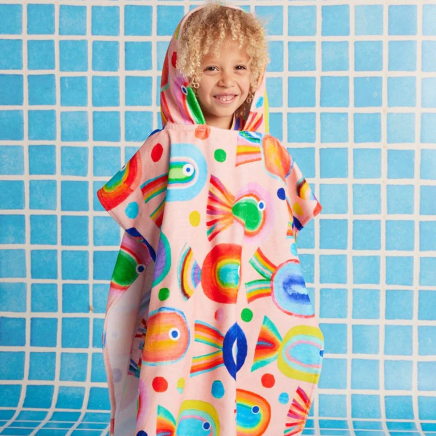 Kids Hooded Towel Fancy Fins