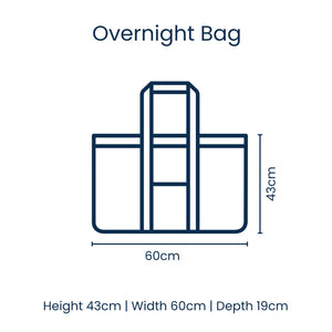 Red Blue Stripe Overnight Bag