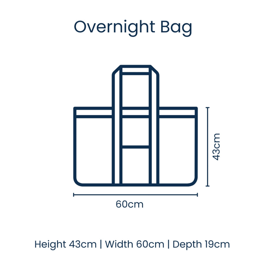 Red Blue Stripe Overnight Bag