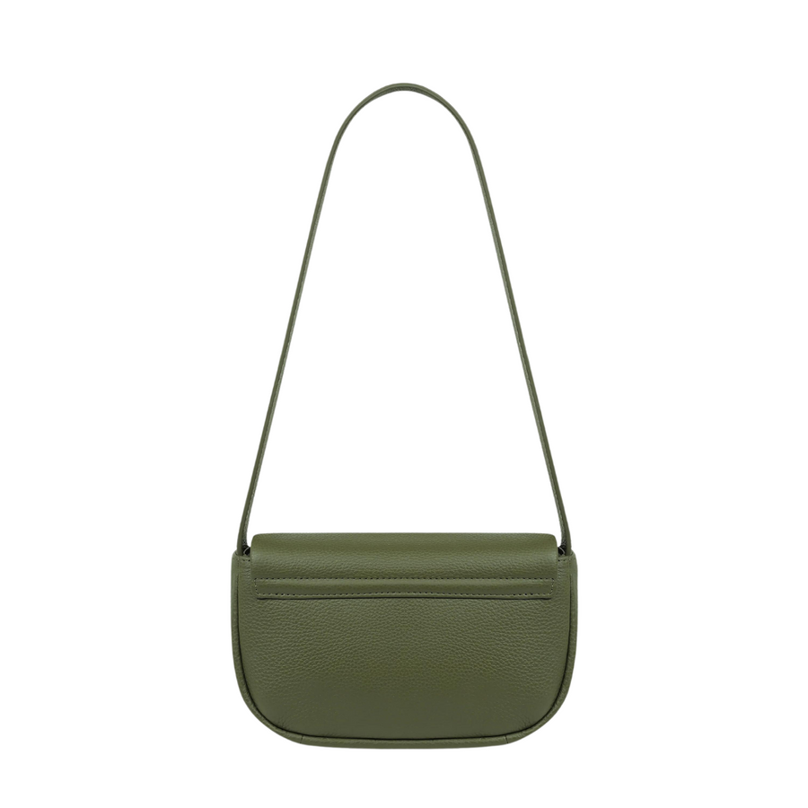 Women's Leather Handbag 'One of these days' - Khaki