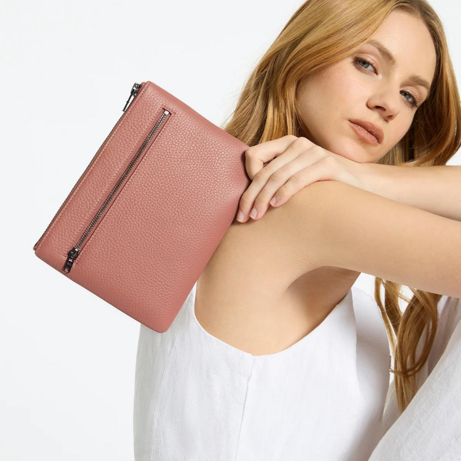 New Day - Dusty Rose Leather Wallet