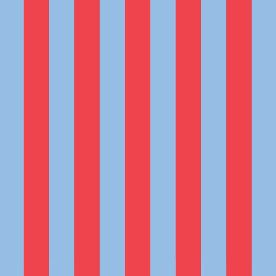 Red Blue Stripe Oversized Tote