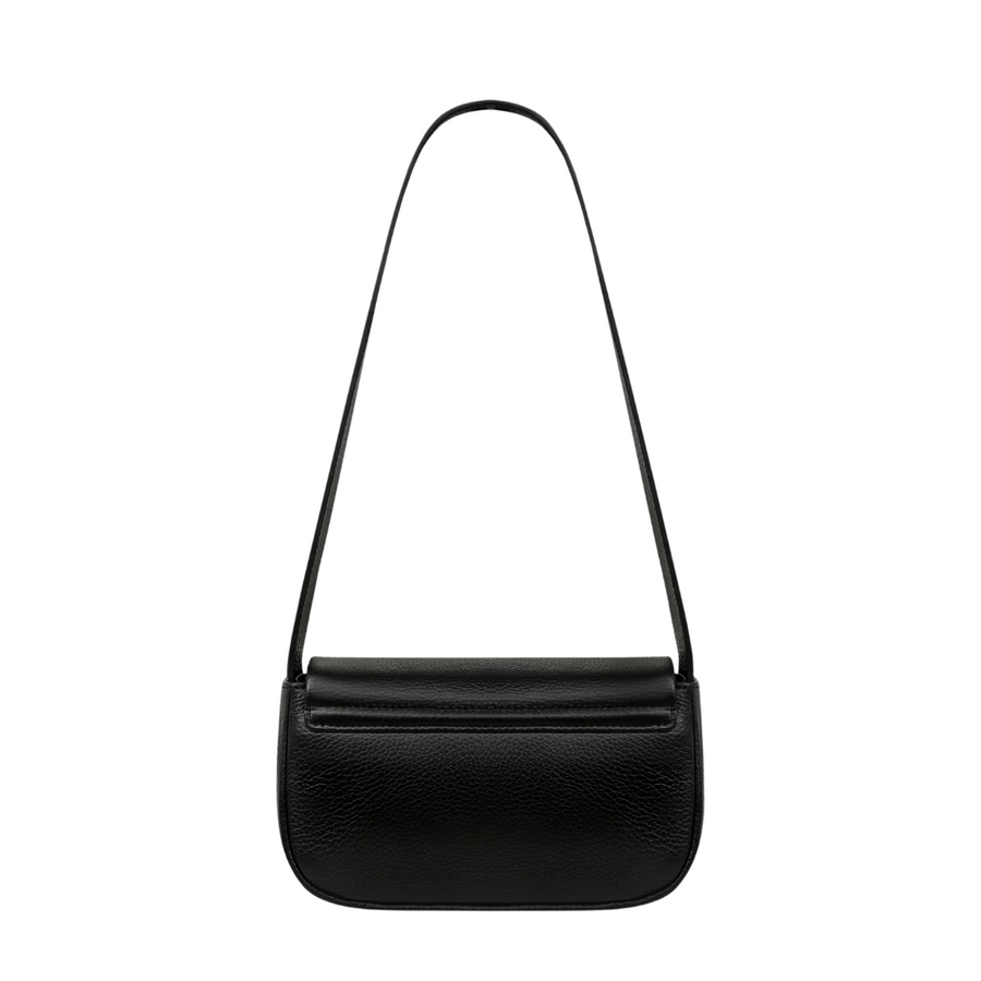 Women's Leather Handbag 'One of these days' - Black