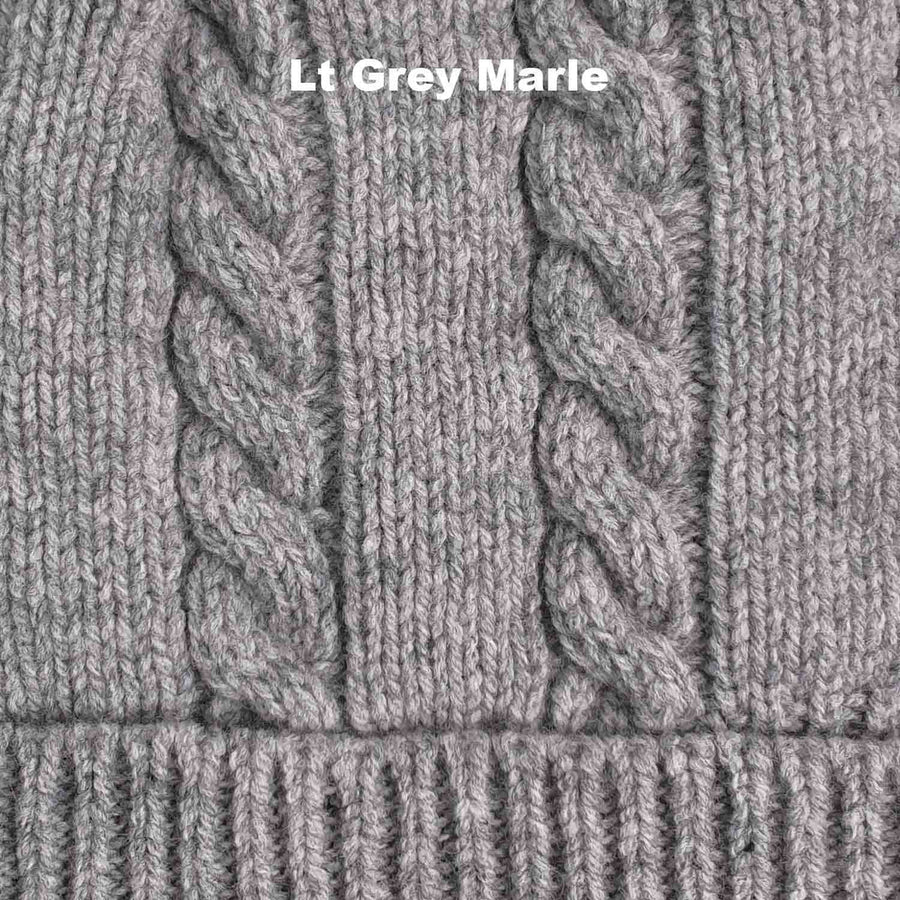 WINTER BEANIES | CABLE - Light Grey Marle