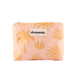 Beach Pouch | Large | Pink Palms