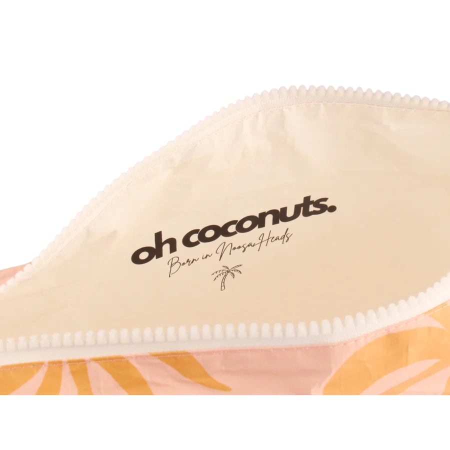 Beach Pouch | Large | Pink Palms