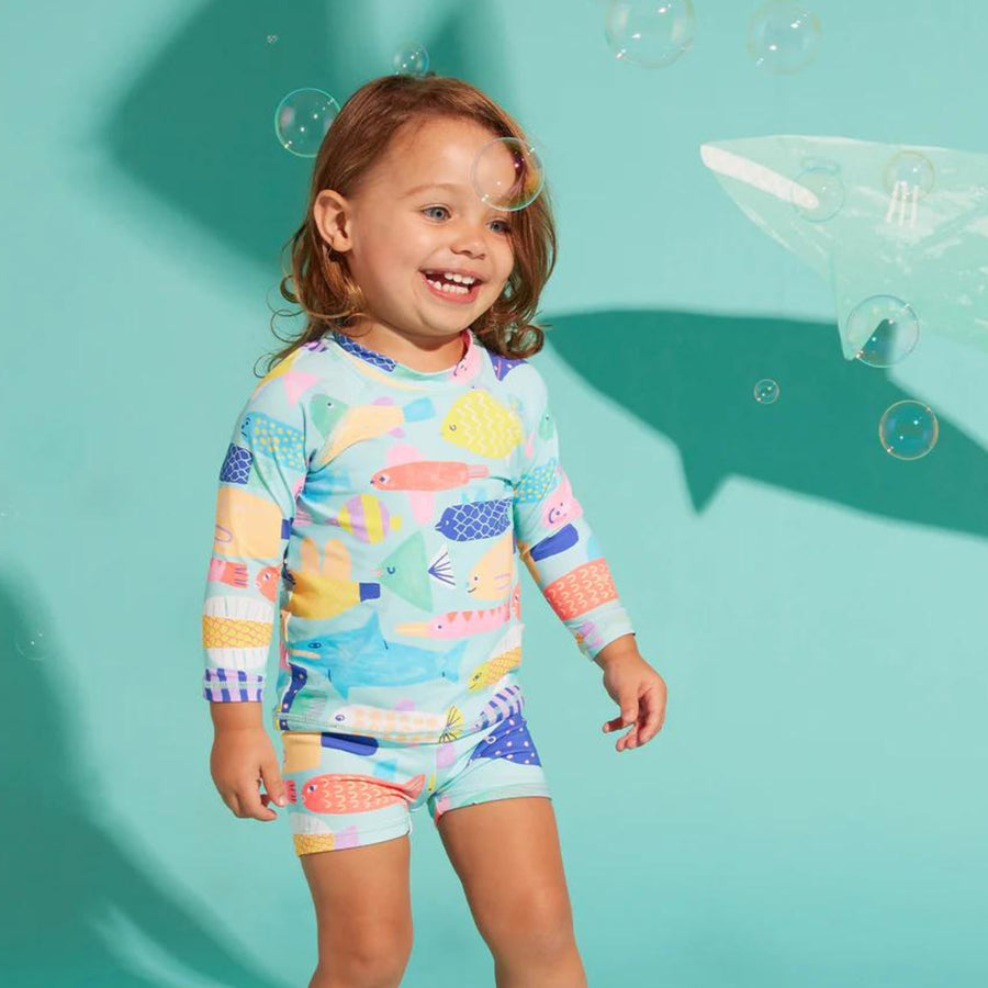 Long Sleeve Rash Vest Rainbow Reef