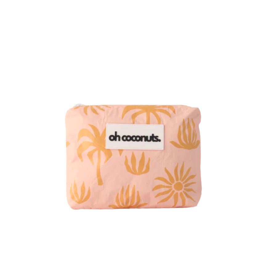 Beach Pouch | Medium | Pink Palms
