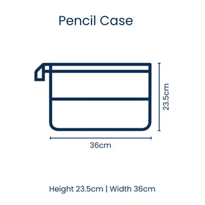 Red Blue Stripe Pencil Case