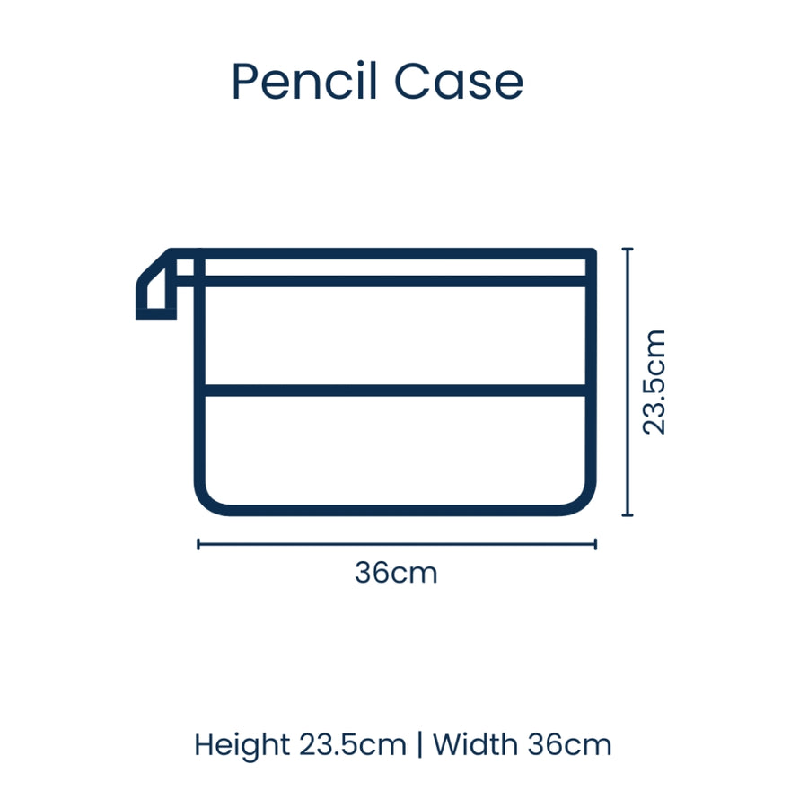 Red Blue Stripe Pencil Case