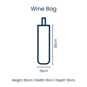 Red Blue Stripe Wine Bag