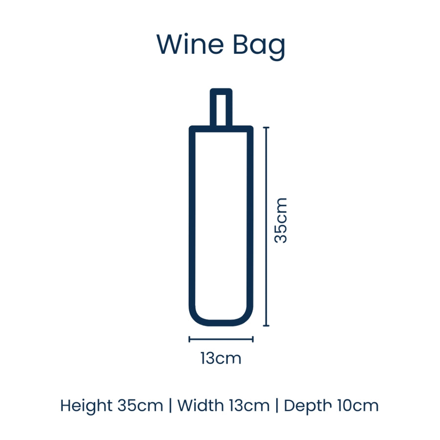 Red Blue Stripe Wine Bag