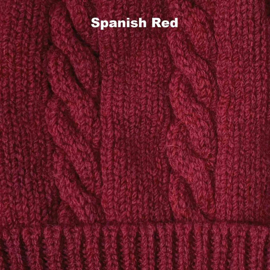 WINTER BEANIES | CABLE - Spanish Red