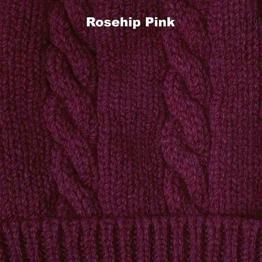 WINTER BEANIES | CABLE - Rosehip Pink