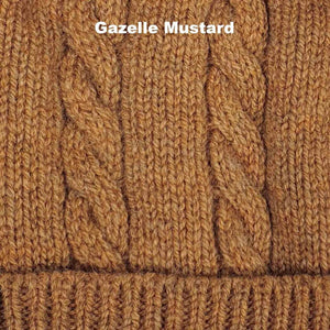 WINTER BEANIES | CABLE - Gazelle Mustard