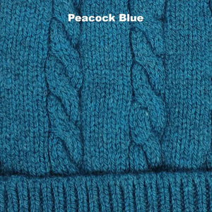 WINTER BEANIES | CABLE - Peacock Blue
