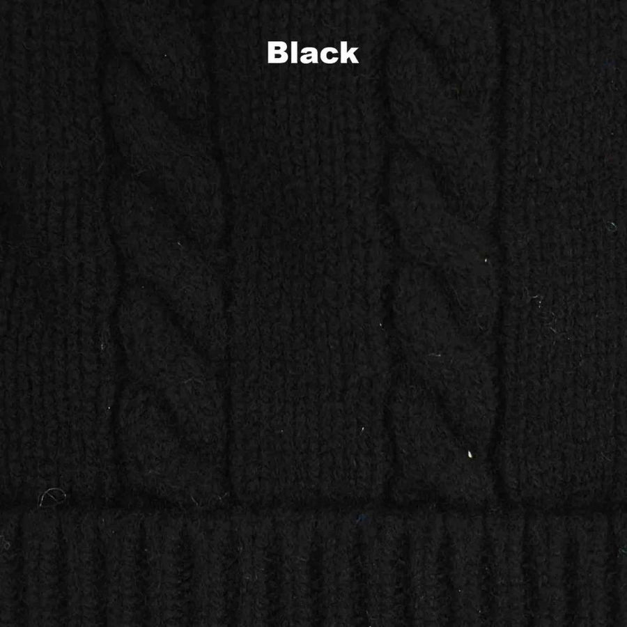WINTER BEANIES | CABLE - Black